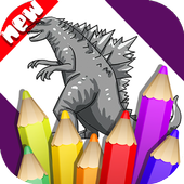 Coloring Godzilla and Dinosaur(着色哥斯拉)