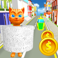 Toilet Paper Cat Run(厕纸猫跑)